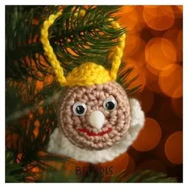 Набор для создания новогодней подвески со светом «Ангелочек»