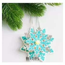 Набор для создания новогодней подвески со светом «Снежинка»