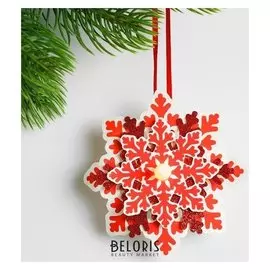 Набор для создания новогодней подвески со светом «Цветная снежинка»