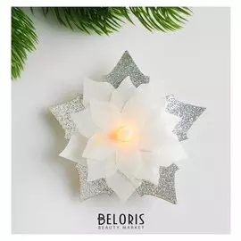 Набор для создания новогодней подвески со светом «Цветочек»