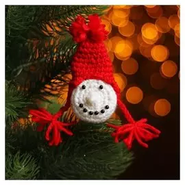 Набор для создания новогодней подвески со светом «Девочка-снеговик»