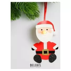 Набор для создания новогодней подвески со светом «Дед мороз»