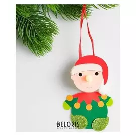 Набор для создания новогодней подвески со светом «Снеговик новогодний»