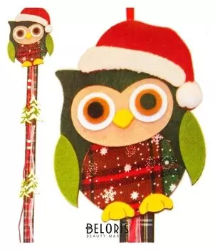 Набор для создания новогодней подвески «Совушка в шапочке»
