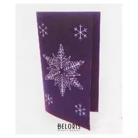 Набор для создания новогодней поздравительной открытки - изонить «Снежинки»