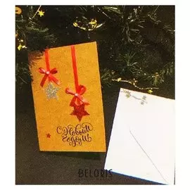 Набор для создания новогодней поздравительной открытки «Звёздочки»