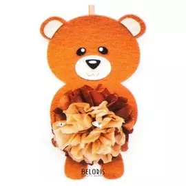 Набор для создания подвески из фетра и бумаги «Мишка»