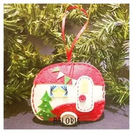 Набор для создания подвесной ёлочной игрушки из фетра «Машина на колёсах»