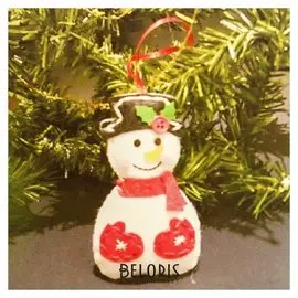 Набор для создания подвесной ёлочной игрушки из фетра «Снеговик в варежках»