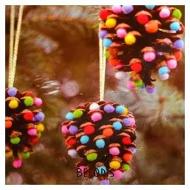 Набор для создания подвесной ёлочной игрушки из шишек «Восторг», набор 4 шт.