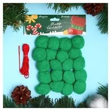 Набор для создания праздничной гирлянды «Новый год» игла пластик, цвет зелёный