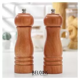 Набор для специй «Дует», 16,5 см, 2 мельницы: для соли и перца, акация