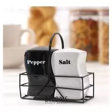 Набор для специй «Инь и янь», 2 шт: солонка и перечница 150 мл, на подставке