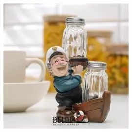 Набор для специй «Моряк на лодочке», 2 шт: солонка, перечница