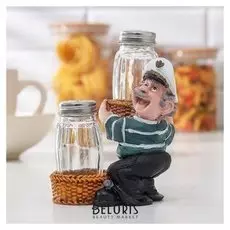 Набор для специй «Моряк с корзинами», 2 шт: солонка, перечница