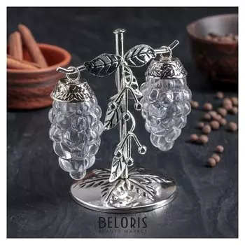 Набор для специй на подставке «Виноград» 40 мл, 2 шт