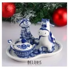 Набор для специй "Простоквашино", гжель