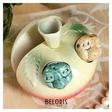 Набор для специй, салфетница "Яблоко" цветное 3 предмета