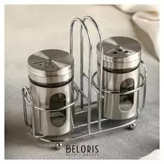 Набор для специй «Стиль», 2 шт: солонка и перечница 80 мл