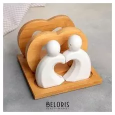 Набор для специй «Влюблённость», 3 шт: солонка, перечница, салфетница