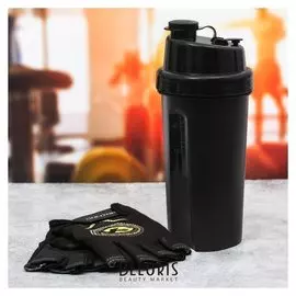 Набор для тренировок «Extreme»: шейкер 600 мл, перчатки 10 × 15 см