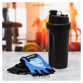 Набор для тренировок «Star Gym»: шейкер 600 мл, перчатки 11 × 15 см