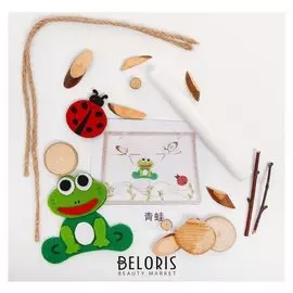 Набор для творчества эко декора «Лягушка и насекомые» клей 15 мл