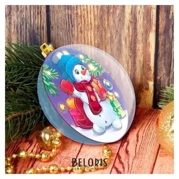 Набор для творчества. аппликация в шаре «Снеговичок»