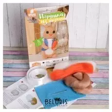 Набор для творчества. игрушка из шерсти «Зайчик с морковкой»