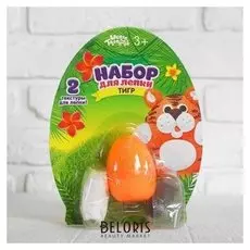 Набор для творчества из массы для лепки, основа яйцо, глазки «Тигра»