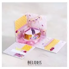 Набор для творчества. коробочка с пожеланиями своими руками «Карусель» розовая, 3 листа с элементами + декор