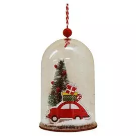 Набор для творчества - создай елочное украшение "Машина с подарками в колбе"