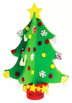 Набор для творчества "Создай и укрась ёлочку - шарики", детали на клеевой основе