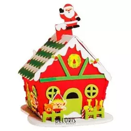 Набор для творчества - создай новогоднее украшение "Дом деда мороза"