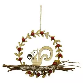 Набор для творчества - создай ёлочное украшение «Белочка в венке»