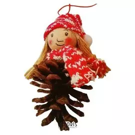Набор для творчества - создай ёлочное украшение «Девочка - шишка»