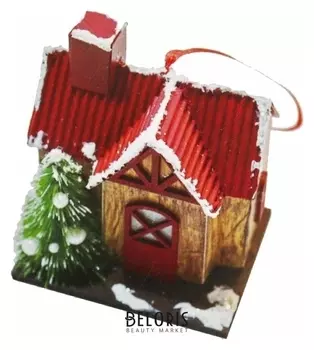 Набор для творчества - создай ёлочное украшение «Дом с красной крышей»