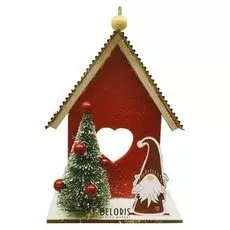 Набор для творчества - создай ёлочное украшение «Домик с сердечком - гномик»