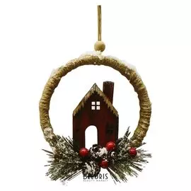 Набор для творчества - создай ёлочное украшение «Домик в венке»