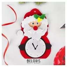 Набор для творчества - создай ёлочное украшение из фетра «Дед мороз с часами»