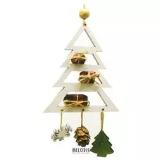 Набор для творчества - создай ёлочное украшение «Ёлочка с подарками», цвет белый