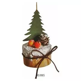 Набор для творчества - создай ёлочное украшение «Ёлочка на подставке с бантиком»