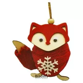 Набор для творчества - создай ёлочное украшение «Лисичка со снежинкой»