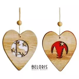 Набор для творчества - создай ёлочное украшение «Новогодние сердечки», набор 2 шт.