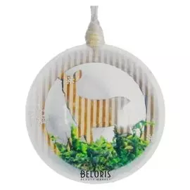 Набор для творчества - создай ёлочное украшение «Олень крафтовый с мхом»