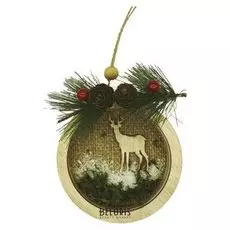 Набор для творчества - создай ёлочное украшение «Олень на полянке»