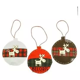 Набор для творчества - создай ёлочное украшение «Олени на шариках», набор 3 шт.