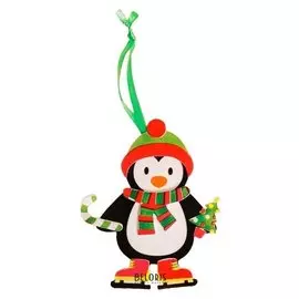 Набор для творчества - создай ёлочное украшение «Пингвин на коньках»