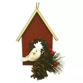 Набор для творчества - создай ёлочное украшение «Птичка у домика с ягодками»