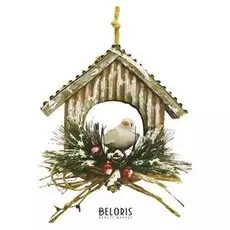 Набор для творчества - создай ёлочное украшение «Птичка в скворечнике»